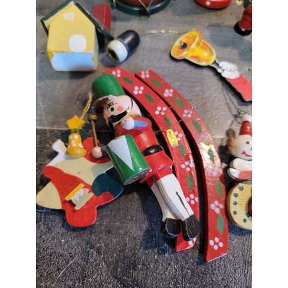 Wooden AS IS Drummer boy nutcracker house Mistletoe bell tree Teddy bear solider - Picture 2 of 6